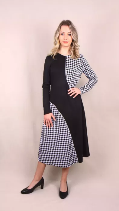 ŠATY kohoutí stopa 2524 | 38, 40