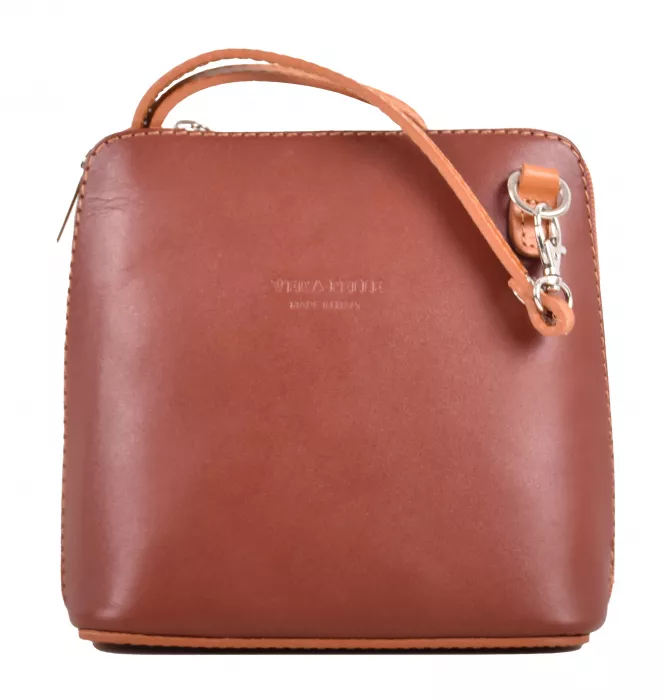 KABELKA KOŽENÁ MALÁ CROSSBODY hnědá