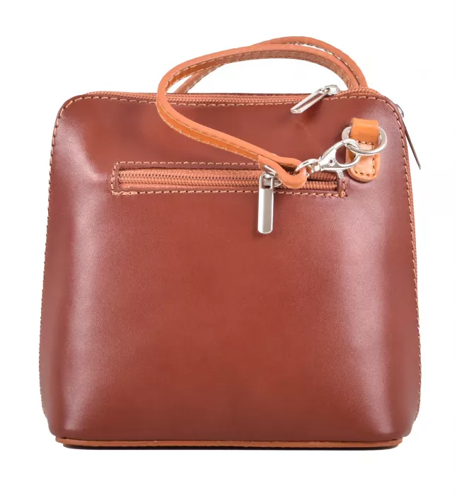 KABELKA KOŽENÁ MALÁ CROSSBODY hnědá VERA PELLE