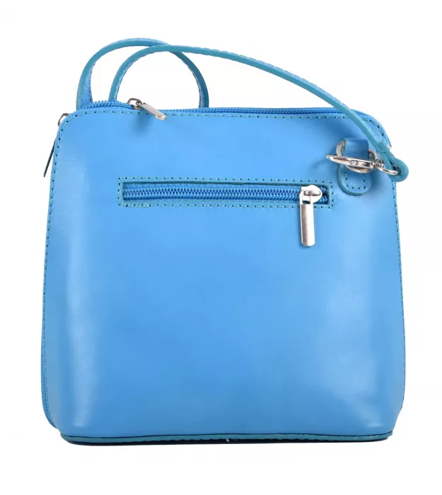 KABELKA KOŽENÁ MALÁ CROSSBODY modrá VERA PELLE KABELKA KOŽENÁ MALÁ CROSSBODY modrá VERA PELLE