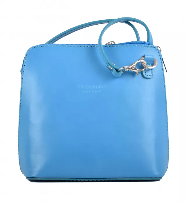 KABELKA KOŽENÁ MALÁ CROSSBODY modrá