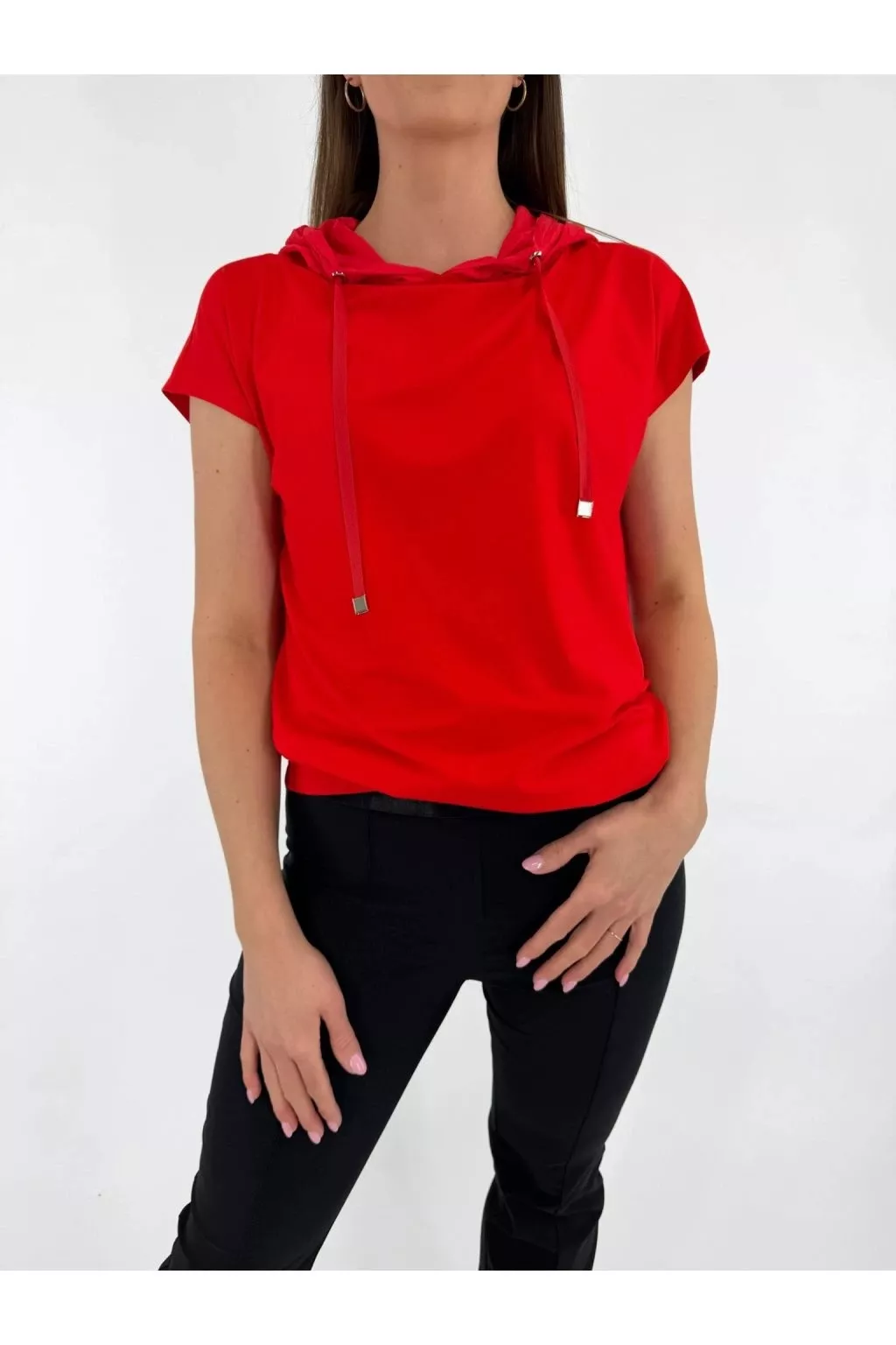 Triko kr.r. s kapucí Elon Classic Fashion červená 62006/L