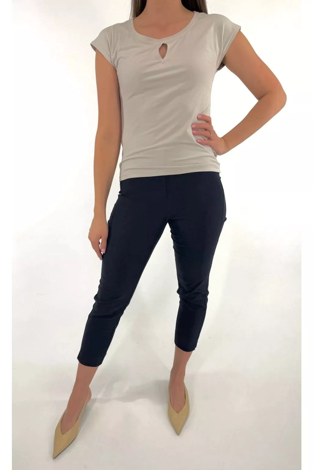 Triko kr.r. se slzou Elon Classic Fashion béžová 62106/L