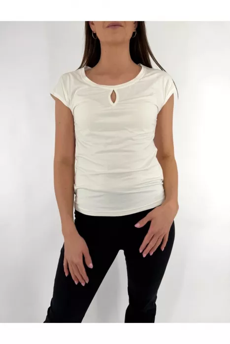 Triko kr.r. se slzou Elon Classic Fashion bílá 62106/L | 40