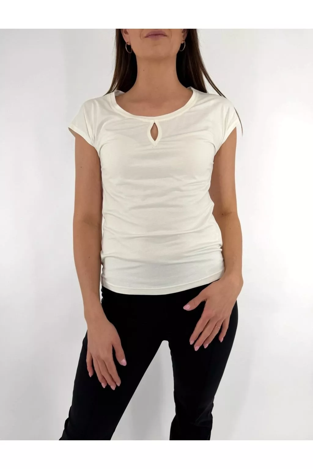 Triko kr.r. se slzou Elon Classic Fashion bílá 62106/L