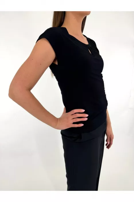 Triko kr.r. se slzou Elon Classic Fashion černá 62106/L