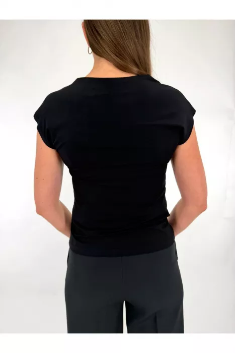 Triko kr.r. se slzou Elon Classic Fashion černá 62106/L