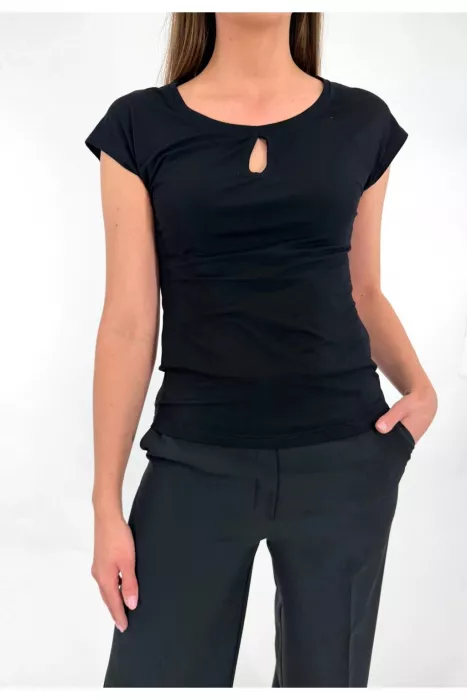 Triko kr.r. se slzou Elon Classic Fashion černá 62106/L | 40, 46