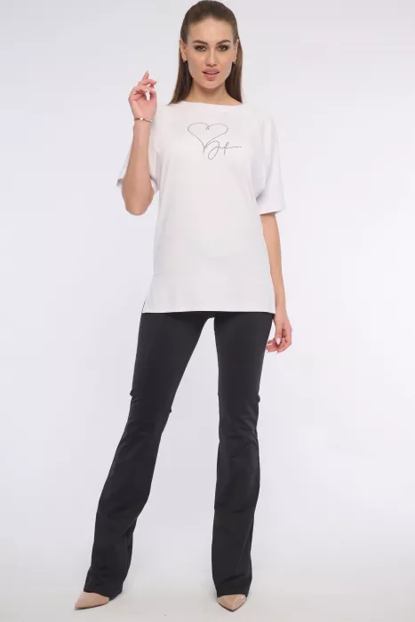 Volné triko 261-786A bílá | 38, 40, 42