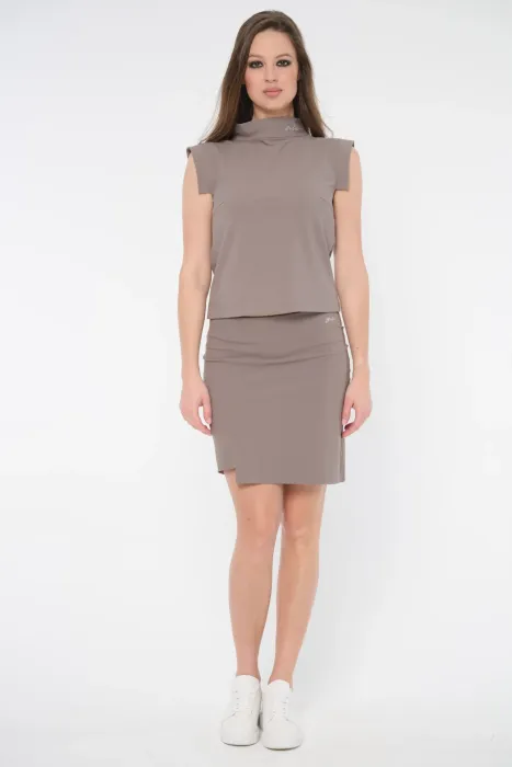 Sukně asymetrická INFINITE taupe 163-682KA | 34, 36