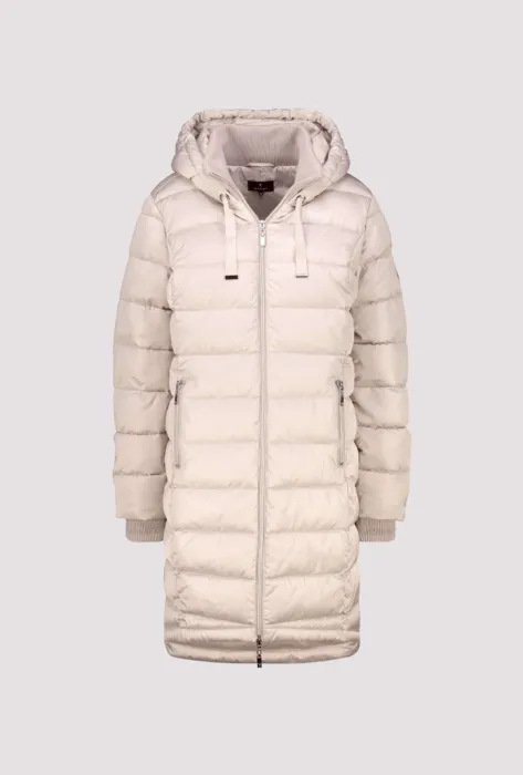 Prošívaný kabát s lurexem MONARI cappuccino 810011 Prošívaný kabát s lurexem MONARI cappuccino 810011