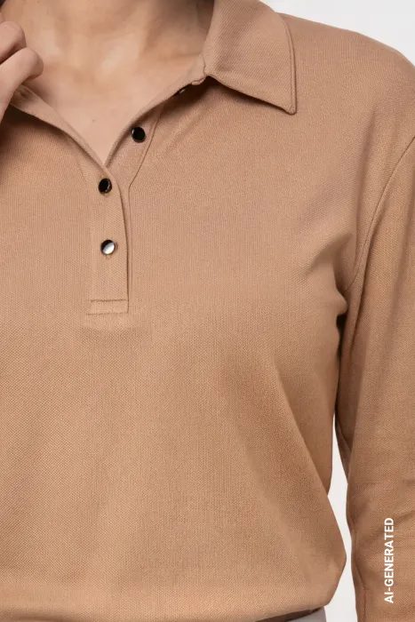 Tričko polo s dl r. Monari béžová 809817
