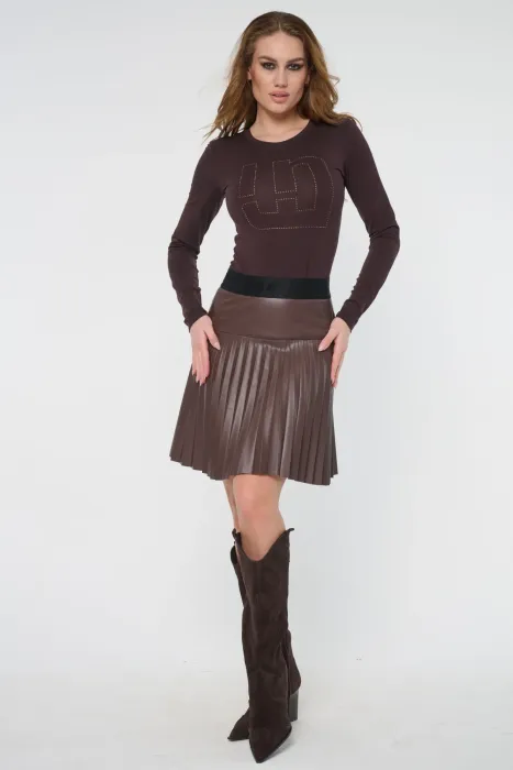Triko basic dl.r. INFINITE hnědá 263-808DA Triko basic dl.r. INFINITE hnědá 263-808DA
