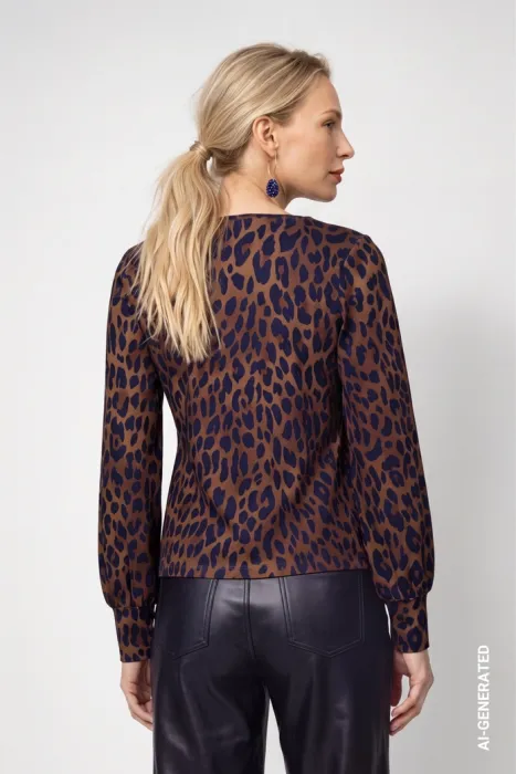 Tričko s leopardím potiskem MONARI